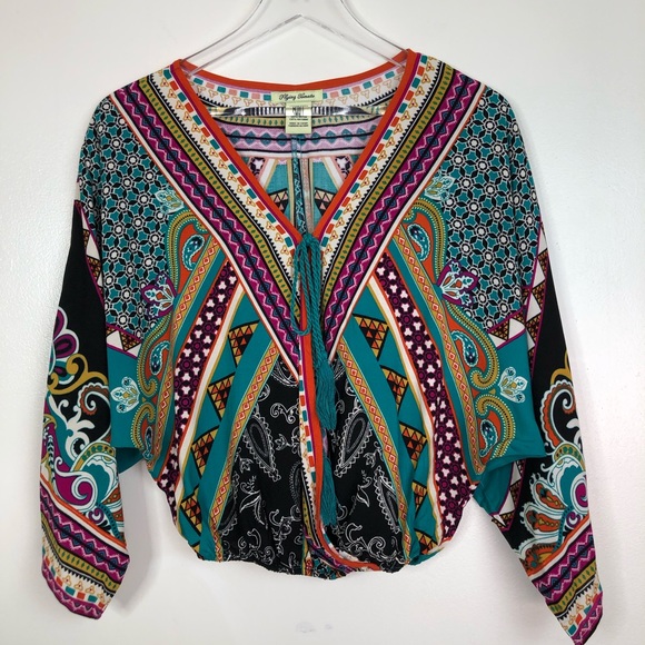 Flying Tomato Crop Top Dolman Sleeve Small - Picture 2 of 6